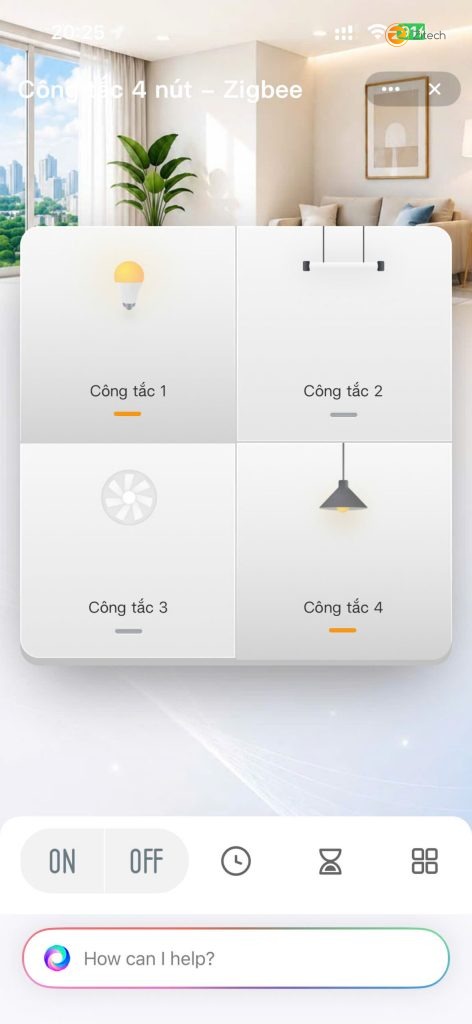 Công tắc cảm ứng 4 nút – ZLUX-ZA4