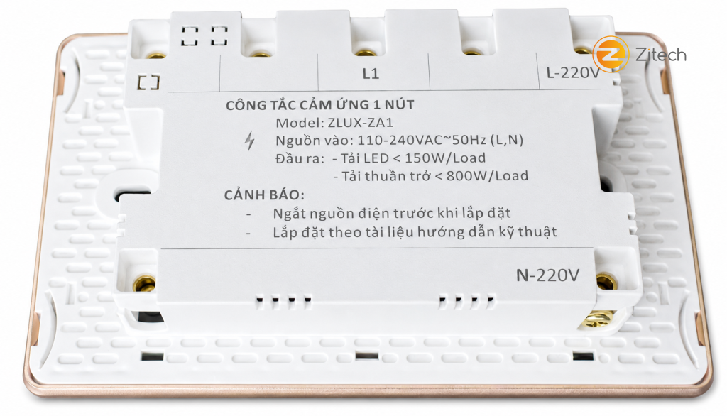 Công tắc cảm ứng 1 nút – ZLUX-ZA1